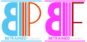 logo de betrained formation et production photo et video